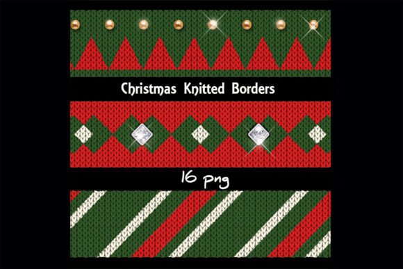 Christmas Knitted Borders: Cozy Illustrations for Brands