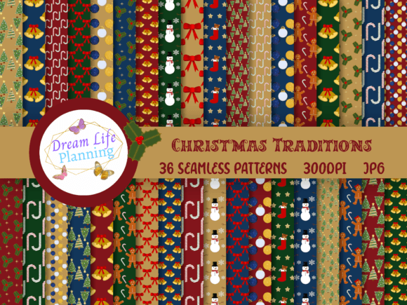 Christmas Traditions Seamless Patterns Review