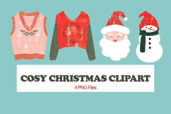 Cosy Christmas Clipart: Perfect Illustrations for Crafts
