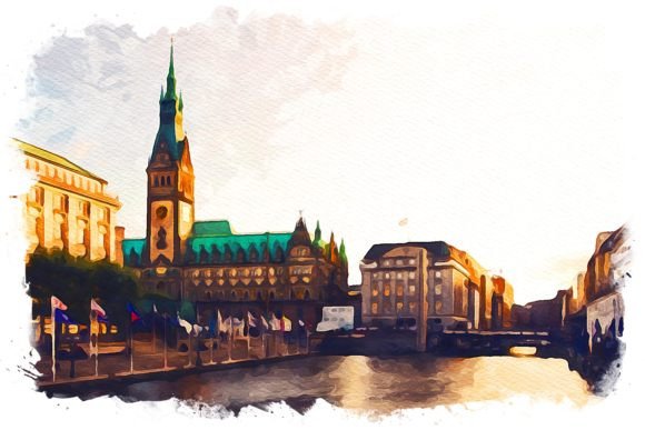 Hamburg Watercolor Illustrations Review