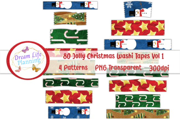 Jolly Christmas Washi Tapes Vol 1: Decorative Elements
