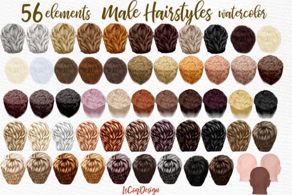 Male Hairstyles Man Hairstyles Clipart Illustrations