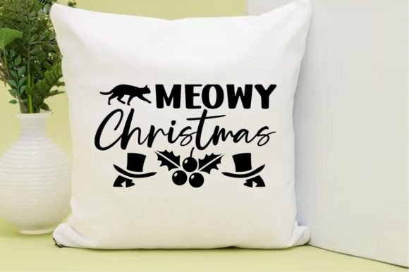 Meowy Christmas SVG for T-Shirt Designs