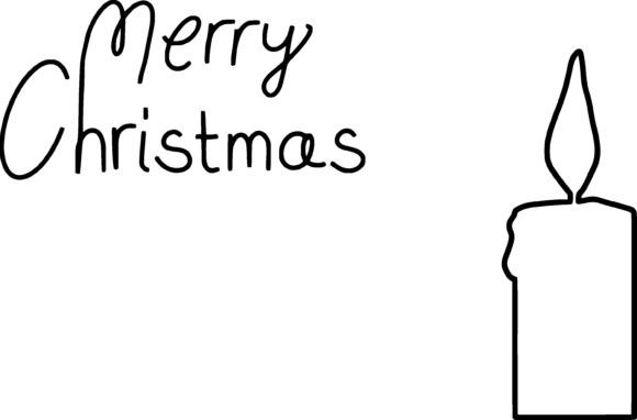 Merry Christmas Candle Banner Outline Review