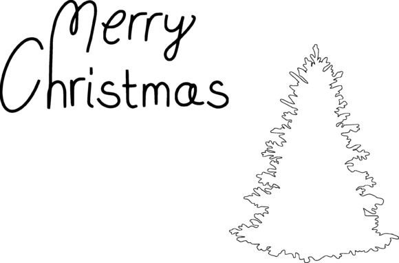Merry Christmas Fir Tree Banner: Festive Illustrations