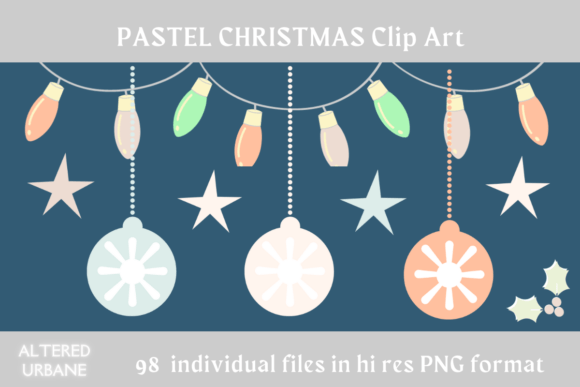 Pastel Christmas Clip Art & Illustrations Review